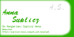 anna suplicz business card
